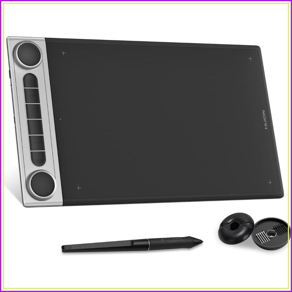 デュアル ダイヤル付き 10.5x6.56 インチ Bluetooth グラフィック描画タブレット