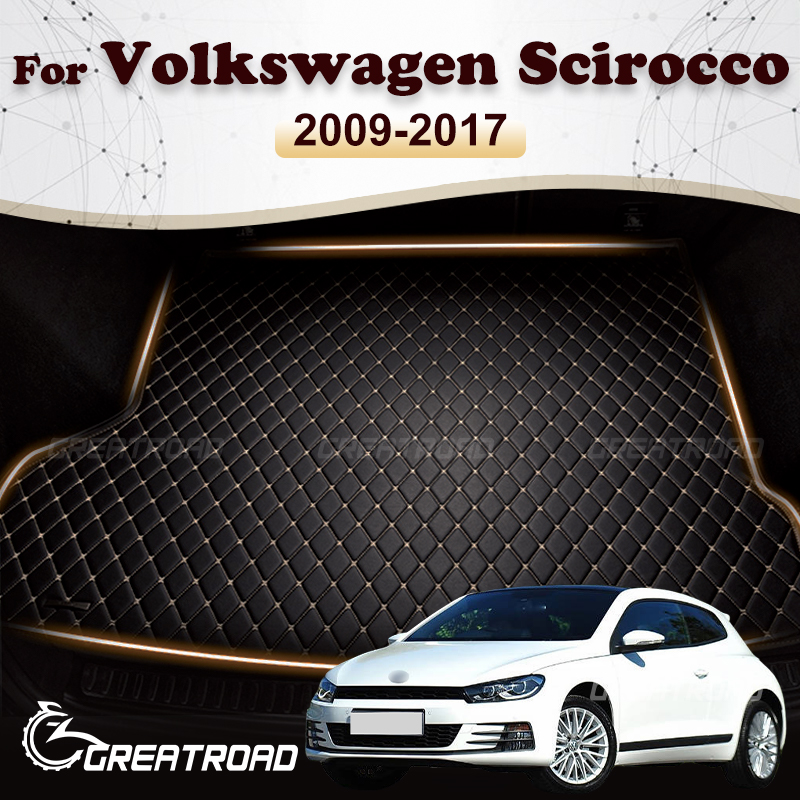 車のトランクマットフォルクスワーゲンシロッコ 2009 2010 2011 2012 2013 2014 -2017 カーゴライナーカーペットインテリア部品アクセサリーカバー