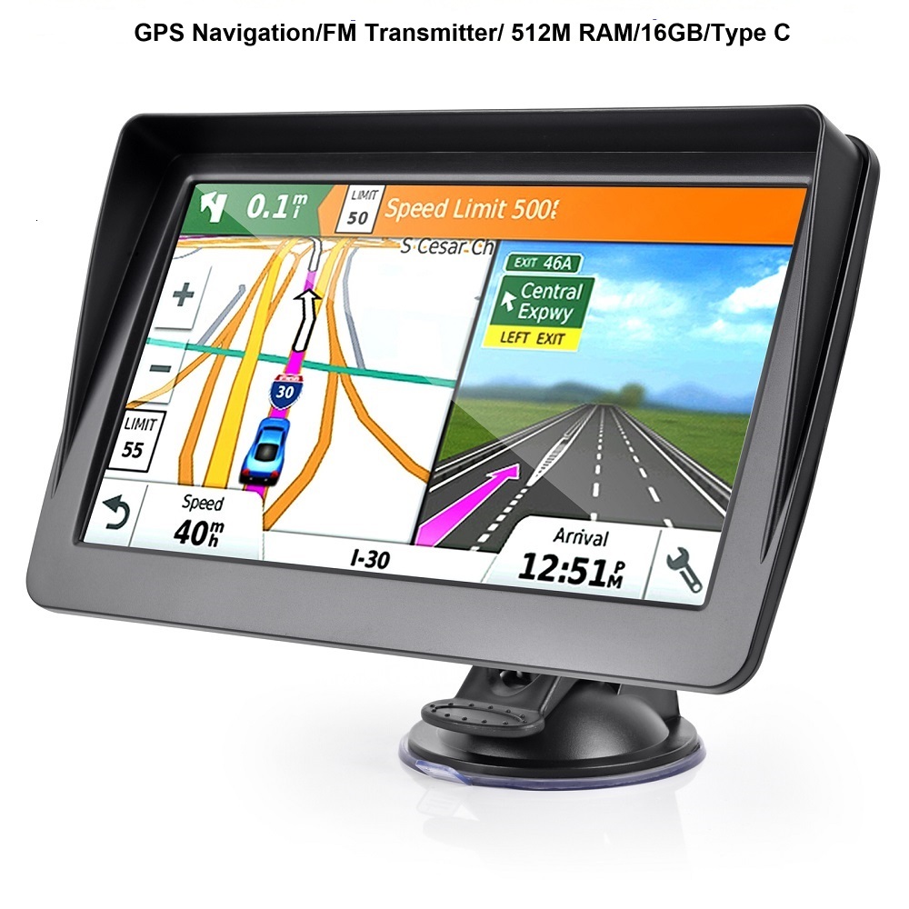 7 インチ 9 インチ 車のトラック GPS ナビゲーション Sat ナビゲーター タイプ C 512M/16GB 無料マップ