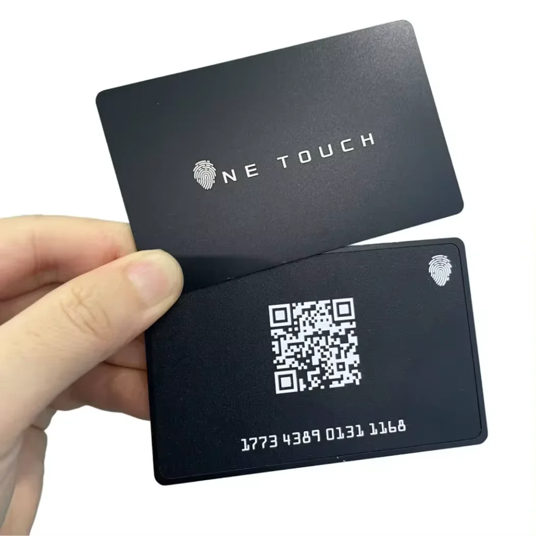 Wholesale Hybrid Rfid Nfc Metal Business Card QR Code Rfid Nfc Digital Visiting Card