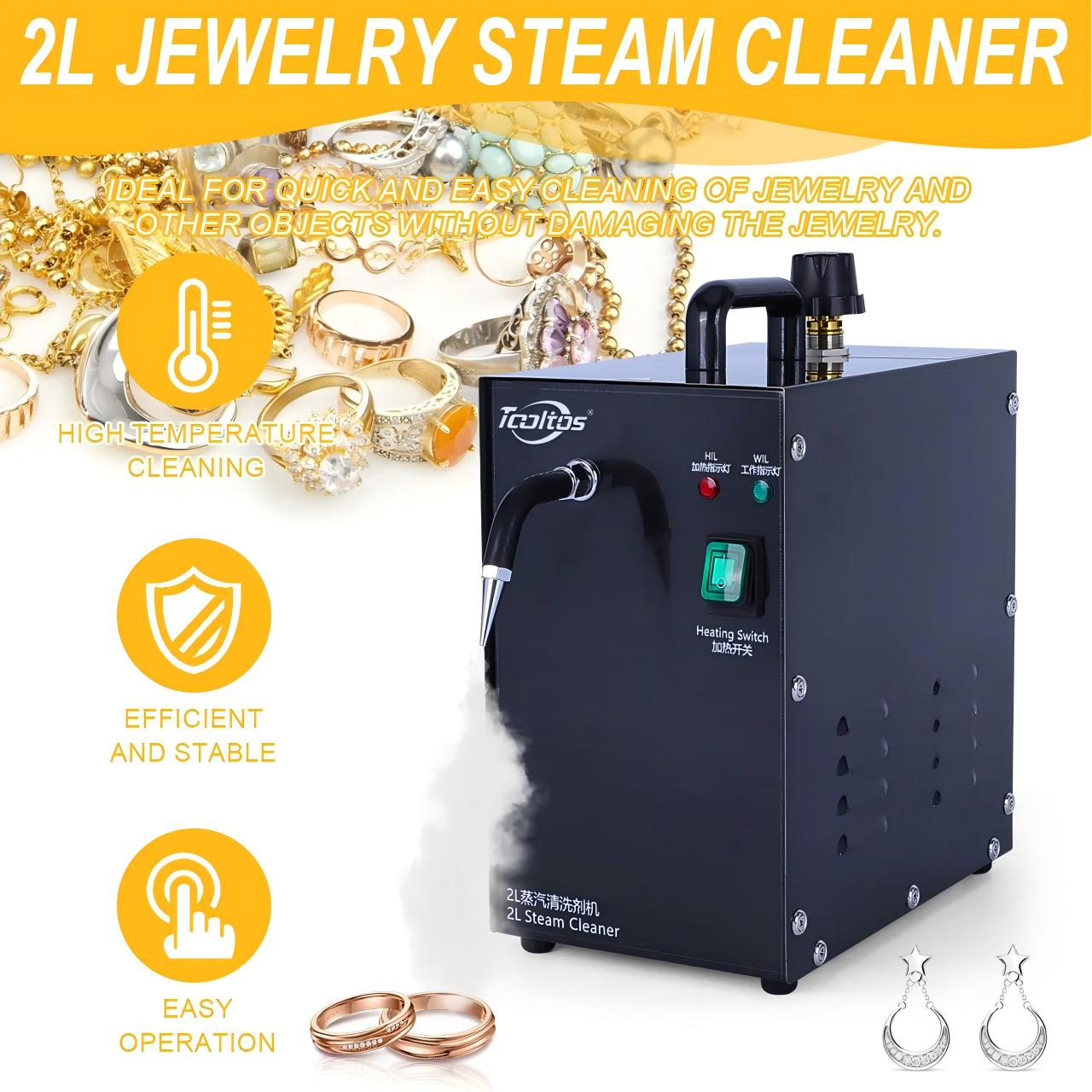 ステンレススチールジュエリースチームクリーナー 2L – ゴールドおよびシルバージュエリー、ゴールドスミス機器用の宝石洗浄機