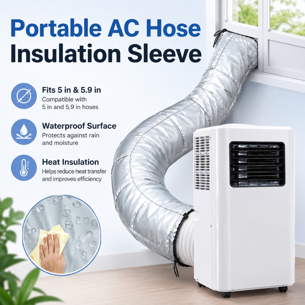 耐熱ポータブル AC ベントホースカバー断熱エアコンダクトスリーブ家庭用冷却排気管保護