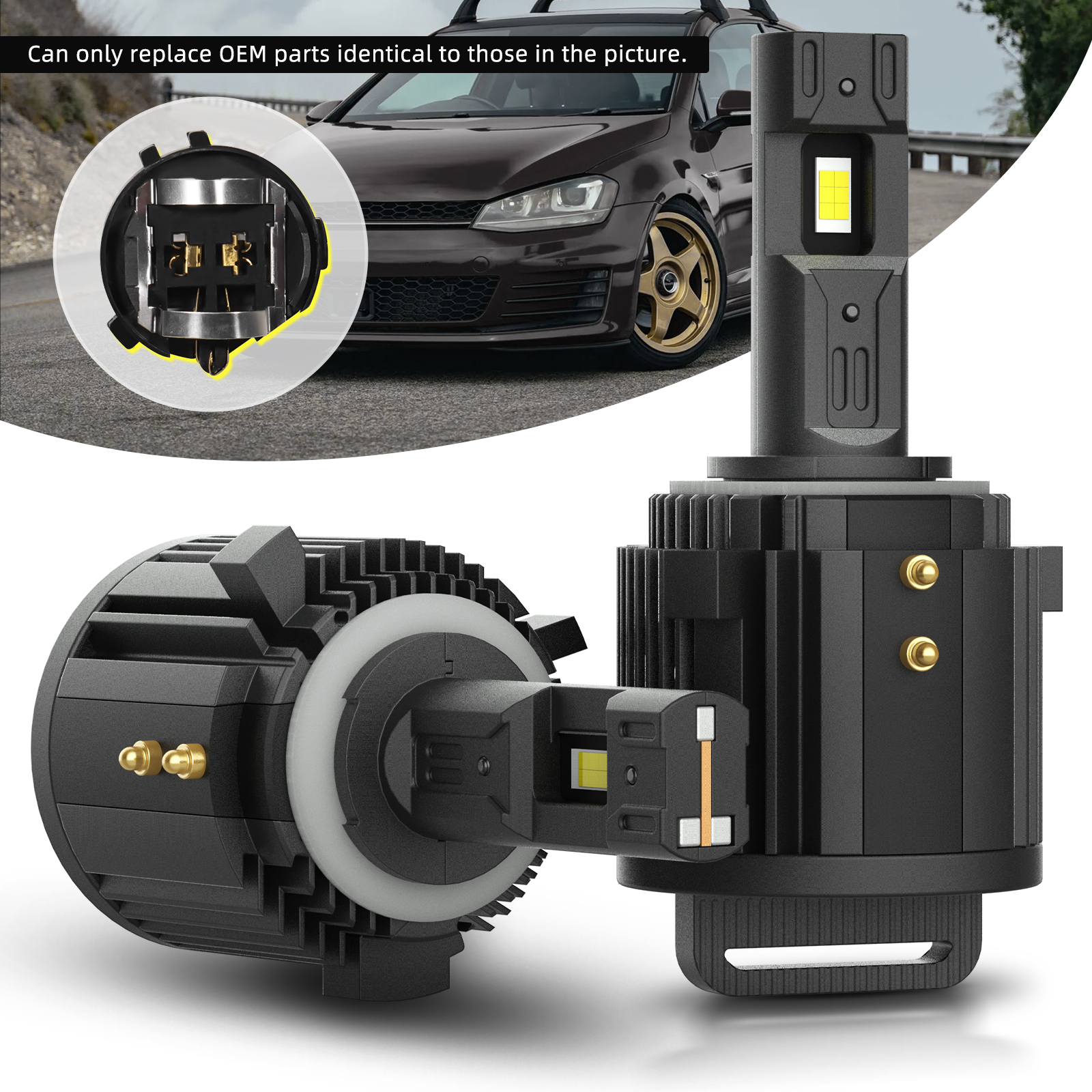 BEVINSEE H7 LED ヘッドライト電球 CANBUS 100W 10000LM 6000K ホワイトプラグ