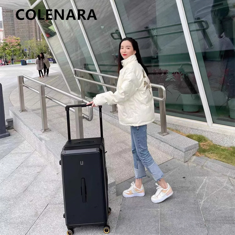 COLENARA 26 "28" 30" 32" 34 インチ超大容量荷物 ABS PC トロリーケース家族旅行の必需品レディースローリングスーツケース