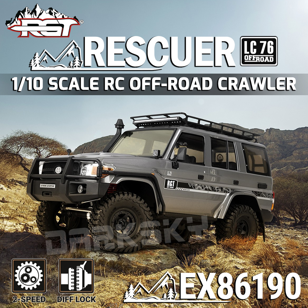 RGT EX86190 2026 シミュレーション LC76 1/10 RC 電動リモコン 4WD クライミングモデルカークローラー RTR 2.4GHZ 大人子供のおもちゃ