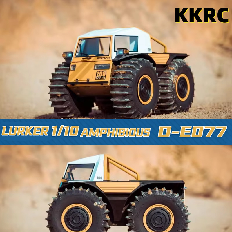 1/10 全地形対応リモートコントロールオフロード車水陸両用登山車 D-E077 RC クローラーカーライトシステムステアリングモーター