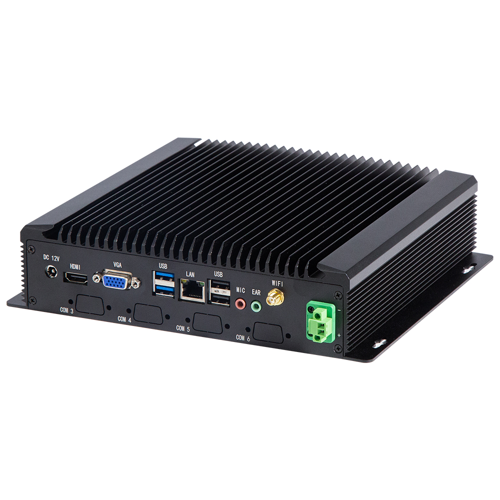 高速配信ミニ Pc 12-36v インテル J1800 J1900 J4125 I3 I5 I7 ファンレスミニ PC デスクトップコンピュータ COM 8USB