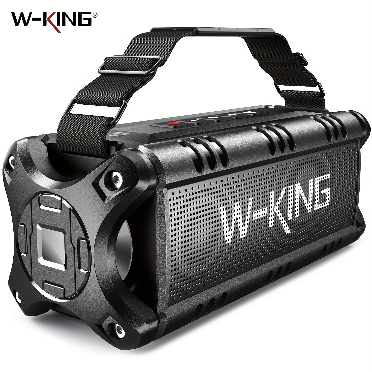 W-KING D8 Bluetooth スピーカー、50W RMS IPX6 防水大音量スピーカー Bluetooth ワイヤレス、大型屋外ポータブルパーティーボックス 家庭、屋外、ビーチ、プール用