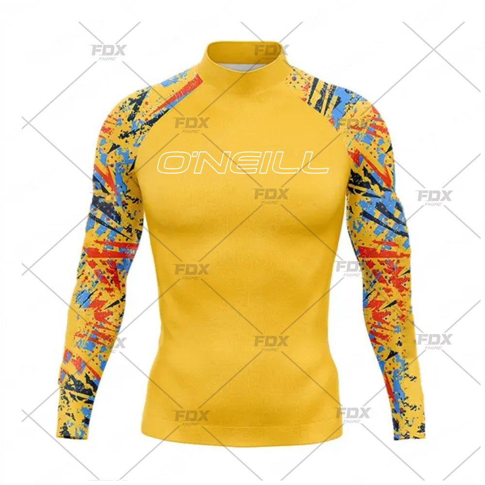 Oneill メンズ サーフィン 長袖 サーフシャツ ラッシュガード UVカット ビーチサンウェア 水着 UPF ジム服