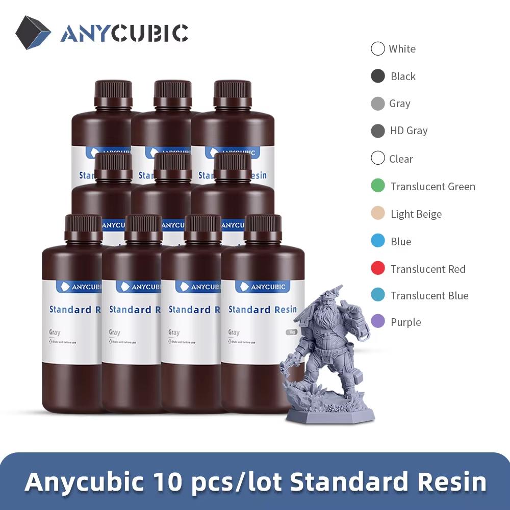 10 キロ ANYCUBIC 405nm 標準樹脂 UV 樹脂光子 3D プリンタ用高精度 UV フォトポリマー樹脂印刷材料