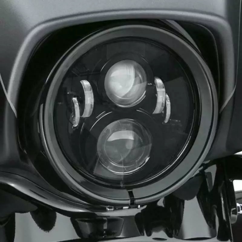 ハーレーウルトラクラシックエレクトラグライドストリートファットボーイロードキングヤマハホンダバイクヘッドランプ 7 インチオートバイ LED ヘッドライト