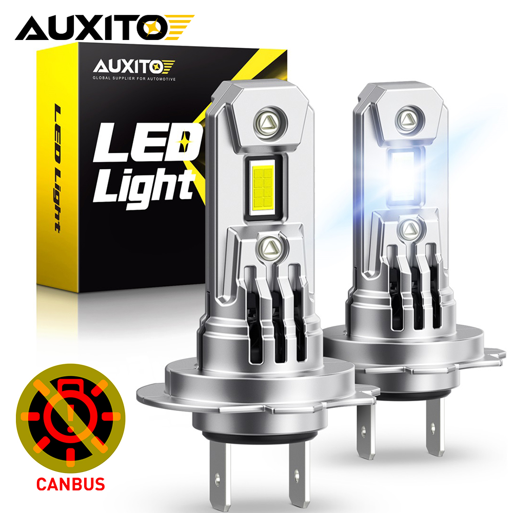 AUXITO 2 個 H7 LED ヘッドライト電球 100 ワット 20000LM ワイヤレスターボファン Canbus オートランプ 6500 K ホワイト自動車 VW BMW マツダ