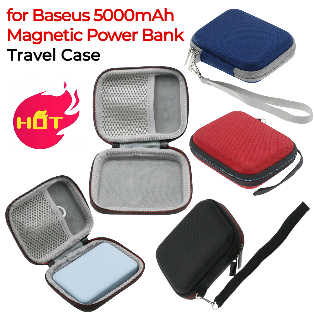 Baseus 用保護キャリングケース 5000mAh Xiaomi MIJIA ワイヤレス磁気電源銀行旅行保護キャリング収納袋