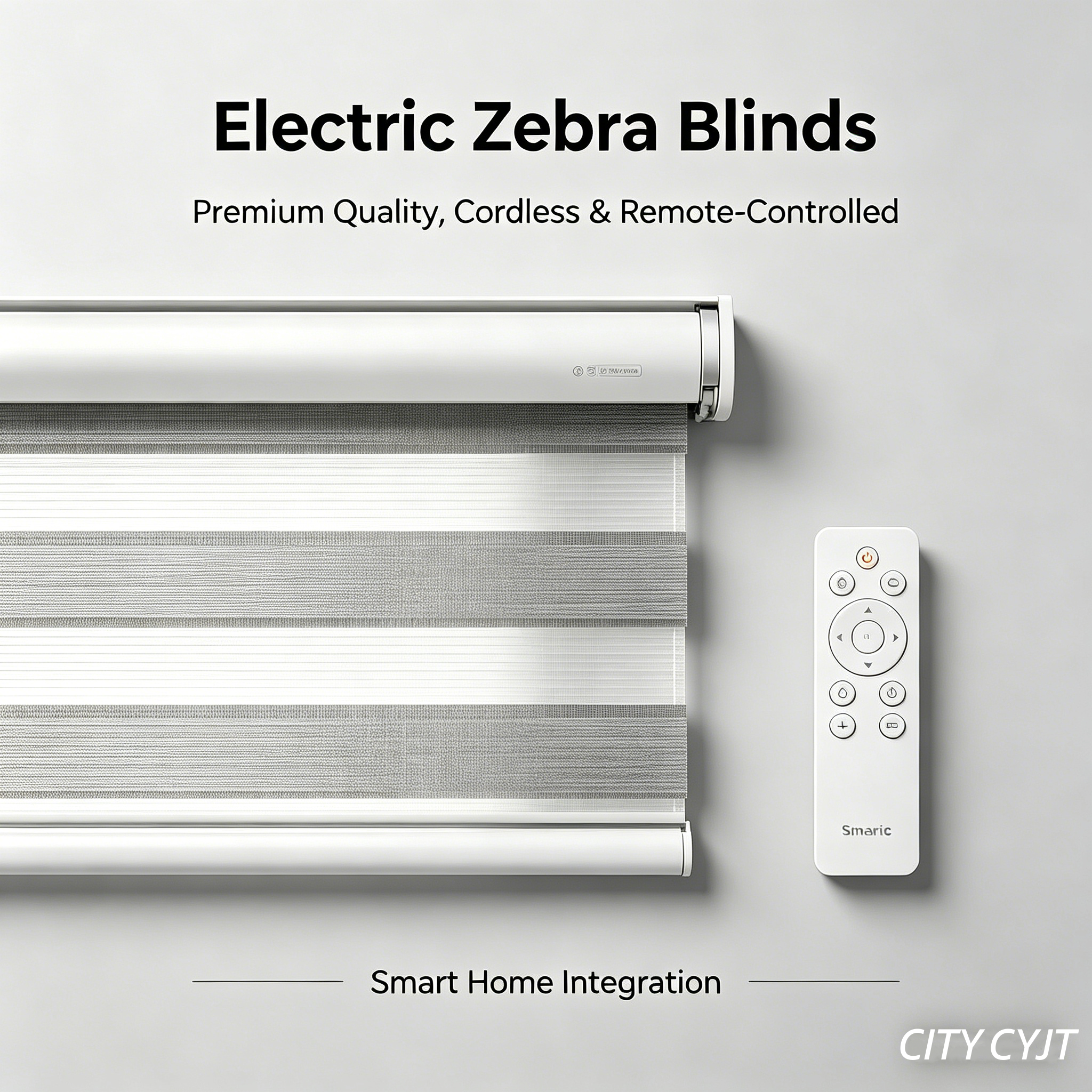 2026 新しい穴あけ不要デザインよりファッション Zigbee モーター制御 Alexa WiFi リモート電動ゼブラブラインド Windows 用