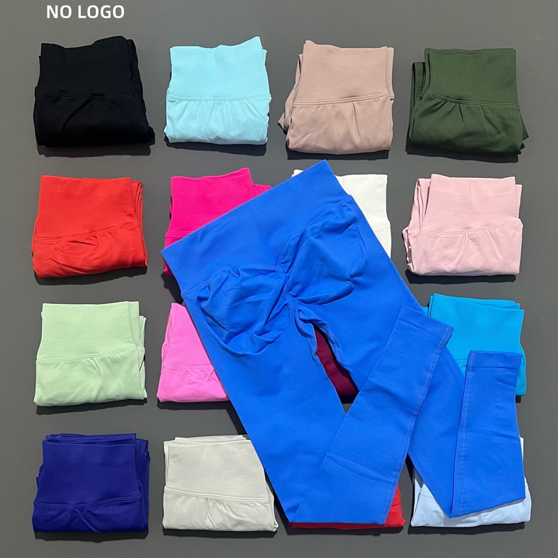 HISTELLO Impacts レギンス女性のシームレスなスポーツヨガパンツ低リブバンドジム服フィットネストレーニング着用うずくまるお尻タイツ