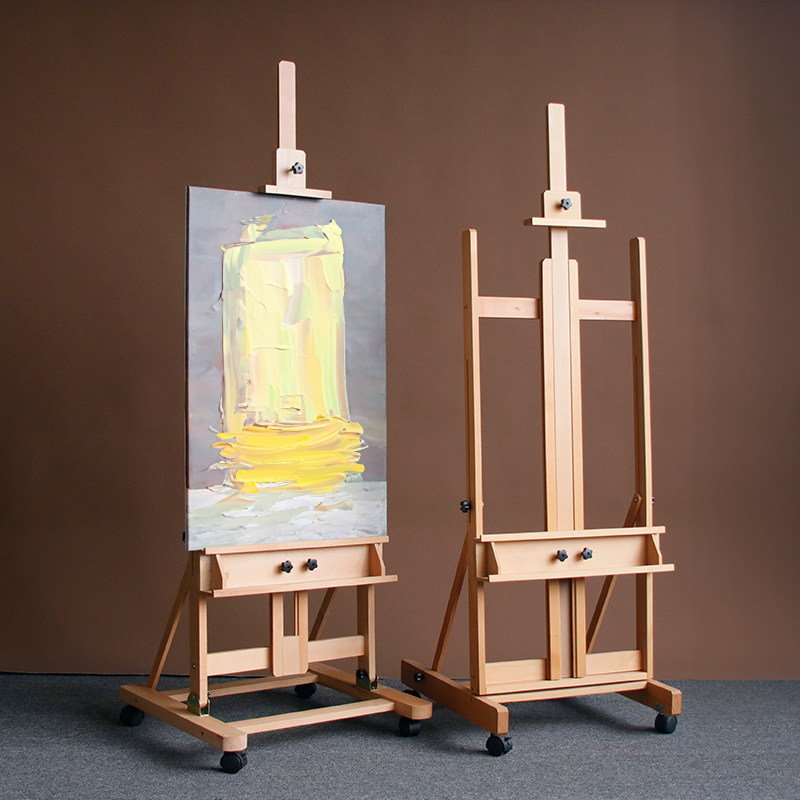 美術学生のための特別な無垢材折りたたみ昇降床スケッチイーゼル油絵イーゼル広告ディスプレイ KT ボードラック
