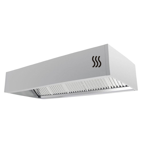Professional Hood Cubic Kitchen Range Hood with Baffle Filter for Hotels Chimney Exhaust Hood and Restaurant