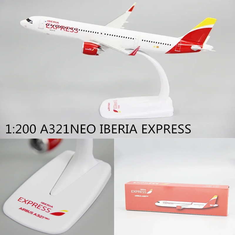 2025 新 1:200 スケール A321NEO スペインイベリアエクスプレス ABS プラスチック飛行機モデルのおもちゃ航空機飛行機アセンブリコレクションディスプレイ