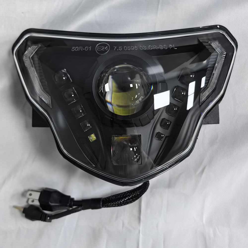 Bmw G310GS G310R G 310 GS R 2016-2020 LED ヘッドライトヘッドランプ H4 電球ヘッドランプ Motorrad DRL オートバイライトアセンブリ E