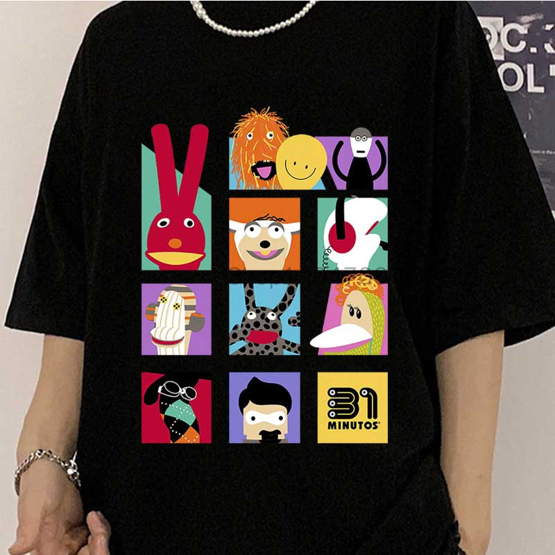 漫画のウサギのプリント Tシャツ メンズとレディース Tシャツ 夏服に最適 カジュアルでファッショナブル