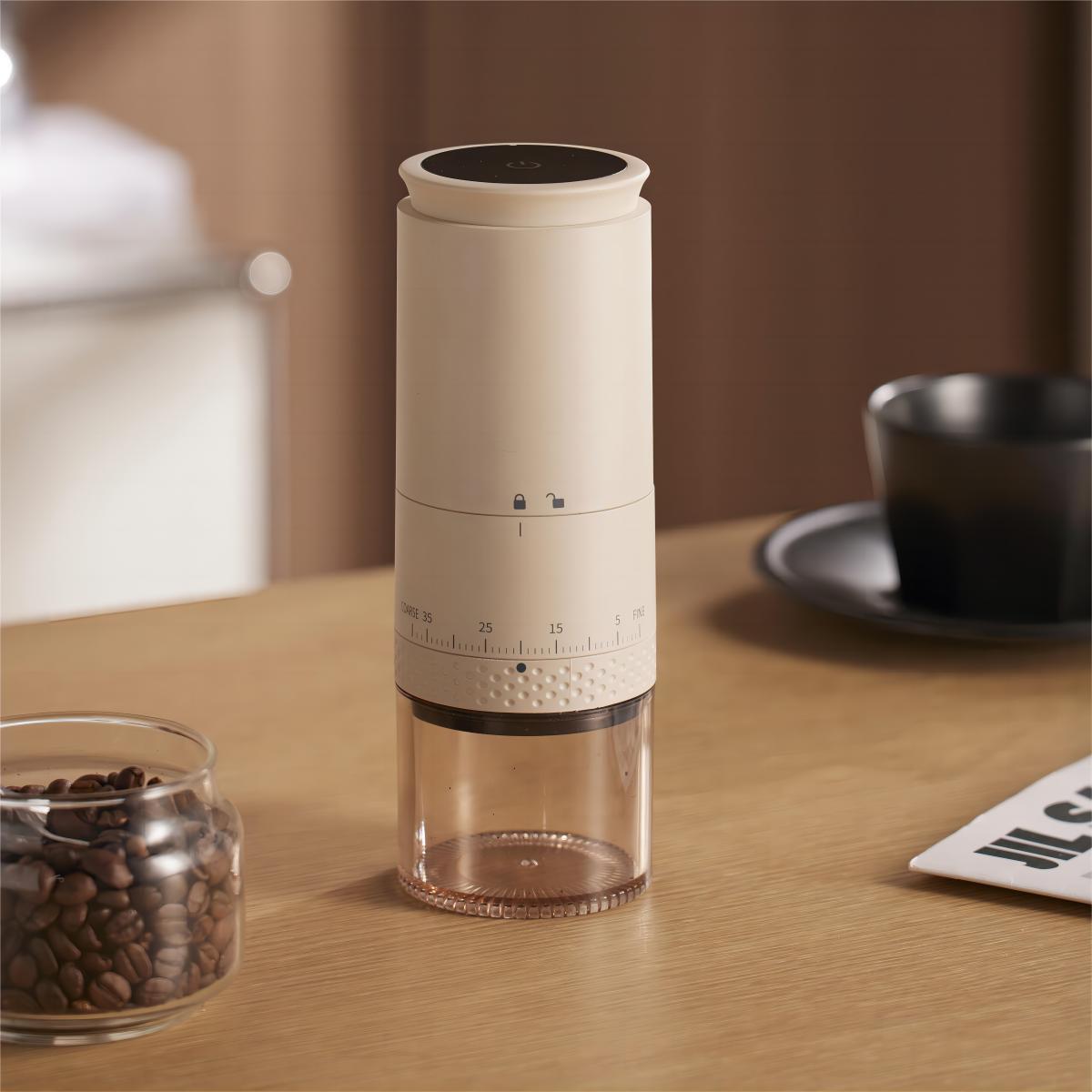 1500mAh 電動コーヒーグラインダー外部調整可能な Type-C 充電コーヒーバリグラインダー豆粉砕機コーヒーメーカー