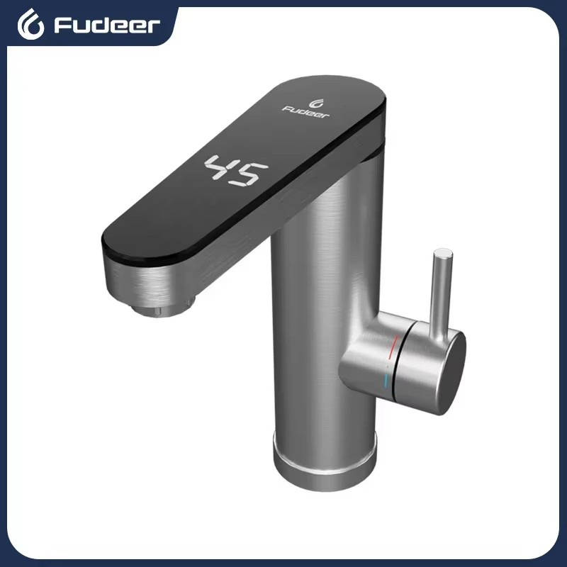 Fudeer 3400 ワット 220V 電気キッチン給湯器タップインスタントホットステンレス鋼給湯蛇口ヒーター冷暖房蛇口