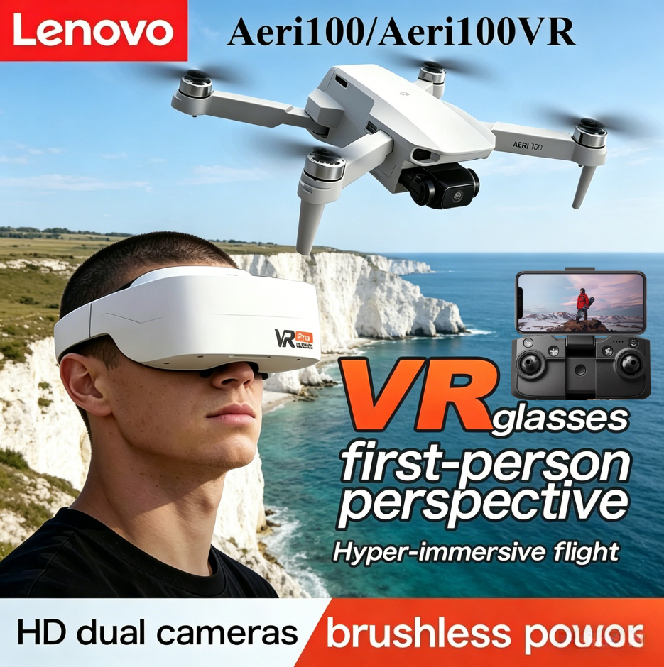 レノボ Aeri100/Aeri100VR リモートコントロールドローン 5G WIFI RC Dron Quadcopter 障害物回避 8K HD デュアルカメラ FPV ミニ Dron おもちゃ
