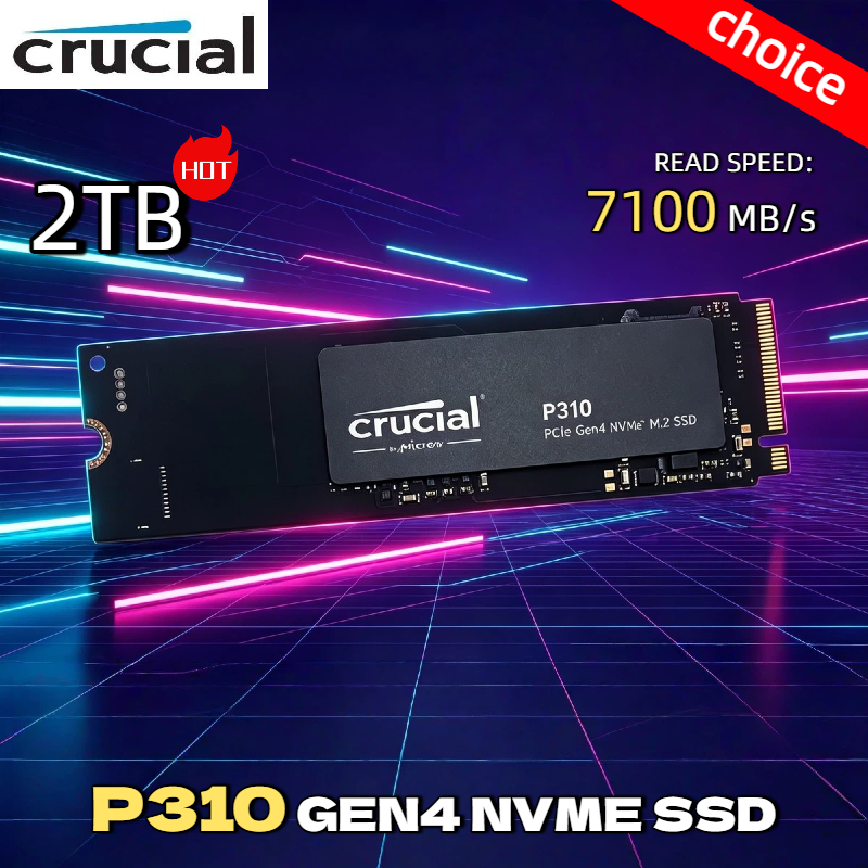 Crucial P310 1TB 2TB 2280 PCIe Gen4 3D NAND NVMe M.2 SSD 最大 7100 MB/s 内蔵ソリッド ステート ドライブ PC OEM パッケージ