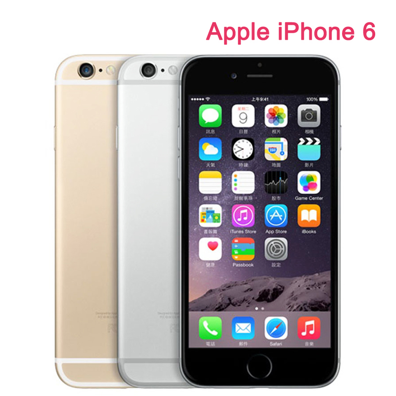 オリジナル Apple iPhone 6 ロック解除デュアルコア 4.7 インチ IOS 16/64/128 ギガバイト ROM 1.4 GHz 8MP 3G 4G LTE 中古指紋モバイル携帯電話