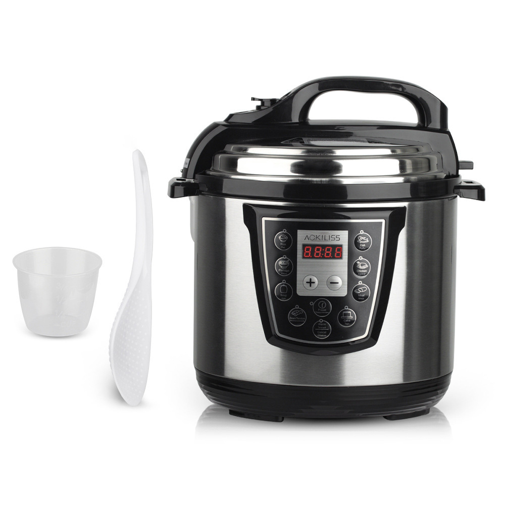 多機能電気圧力鍋 6L ハイパワー予約ボイルシチュースープ定温炊飯器 220V