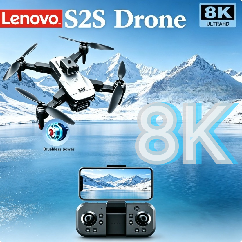 レノボ S2S GPS ドローン 8K 電動デュアルカメラ全方向障害物回避ブラシレスオプティカルフロー RC 空中クアッドコプター