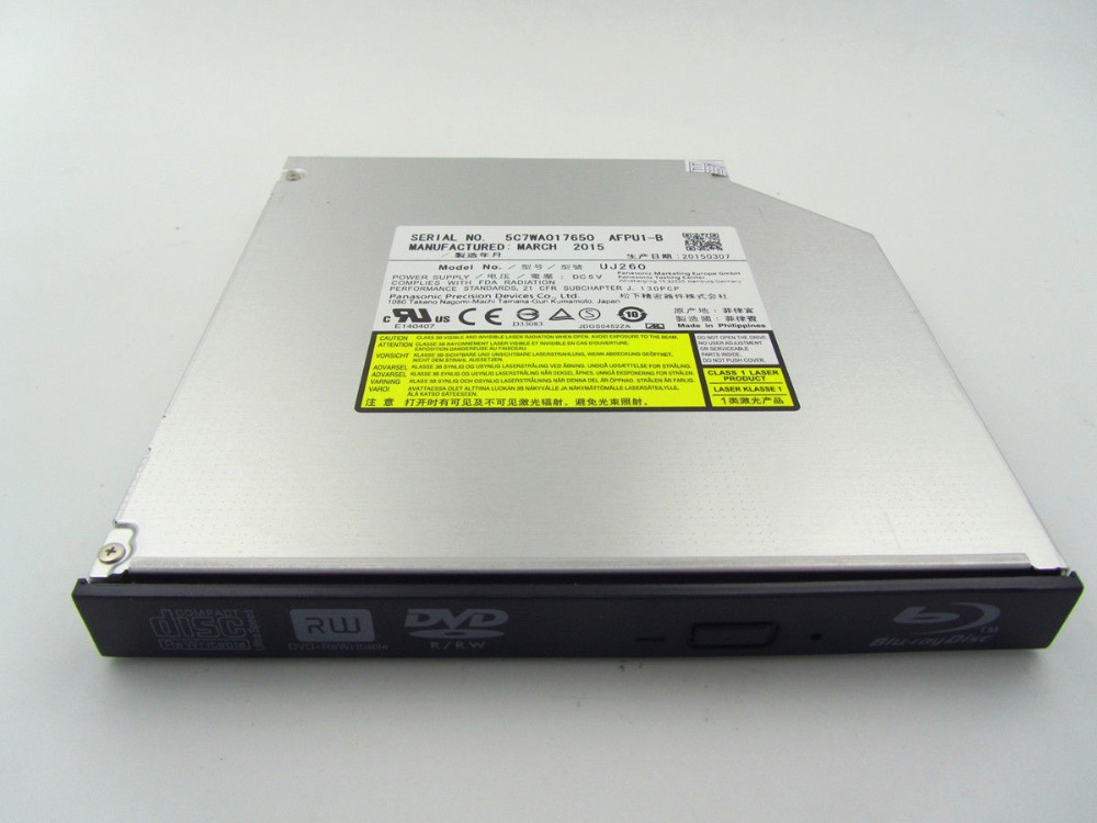 新しい Blu-ray DVD リライター 12.7mm Sata ラップトップ ドライブ、Panasonic UJ-260 UJ260 6x 用