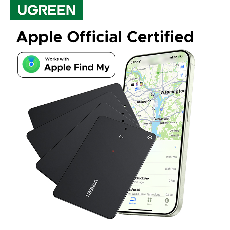 UGREEN セキュリティ SmartTrack カードは Apple Find My Wallet と連携 Bluetooth トラッカー 電話ファインダー 耐水性 (iOS のみ)