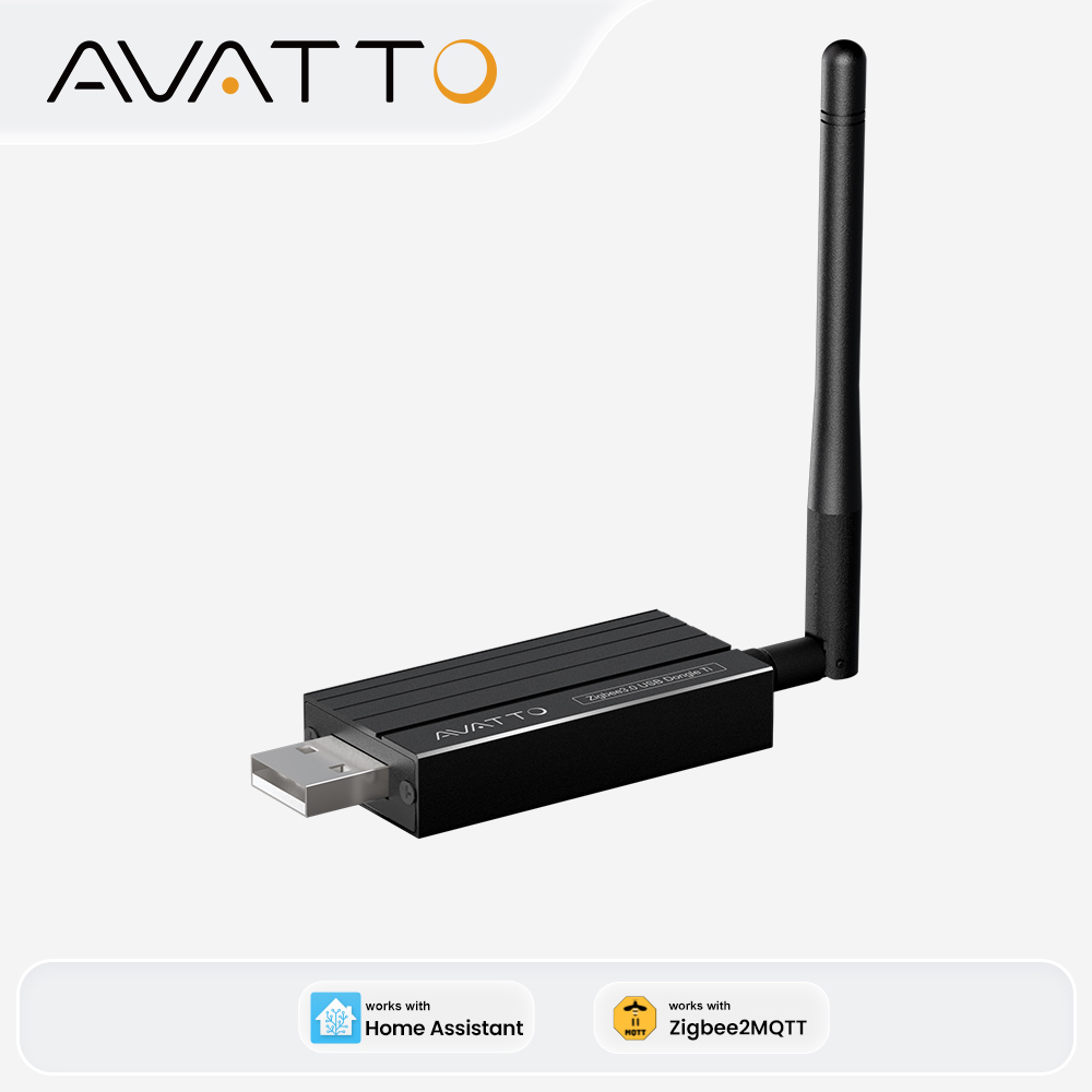 AVATTO Zigbee 3.0 USB ドングル プラス ユニバーサル Zigbee ワイヤレス ゲートウェイ ハブ サポート ホーム アシスタント Zigbee2MQTT、Raspbian Ubuntu Macos