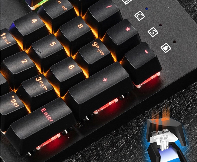 ホット販売 OEM104 キー有線高 DPI RGB 緑軸キーボードとマウスのセット