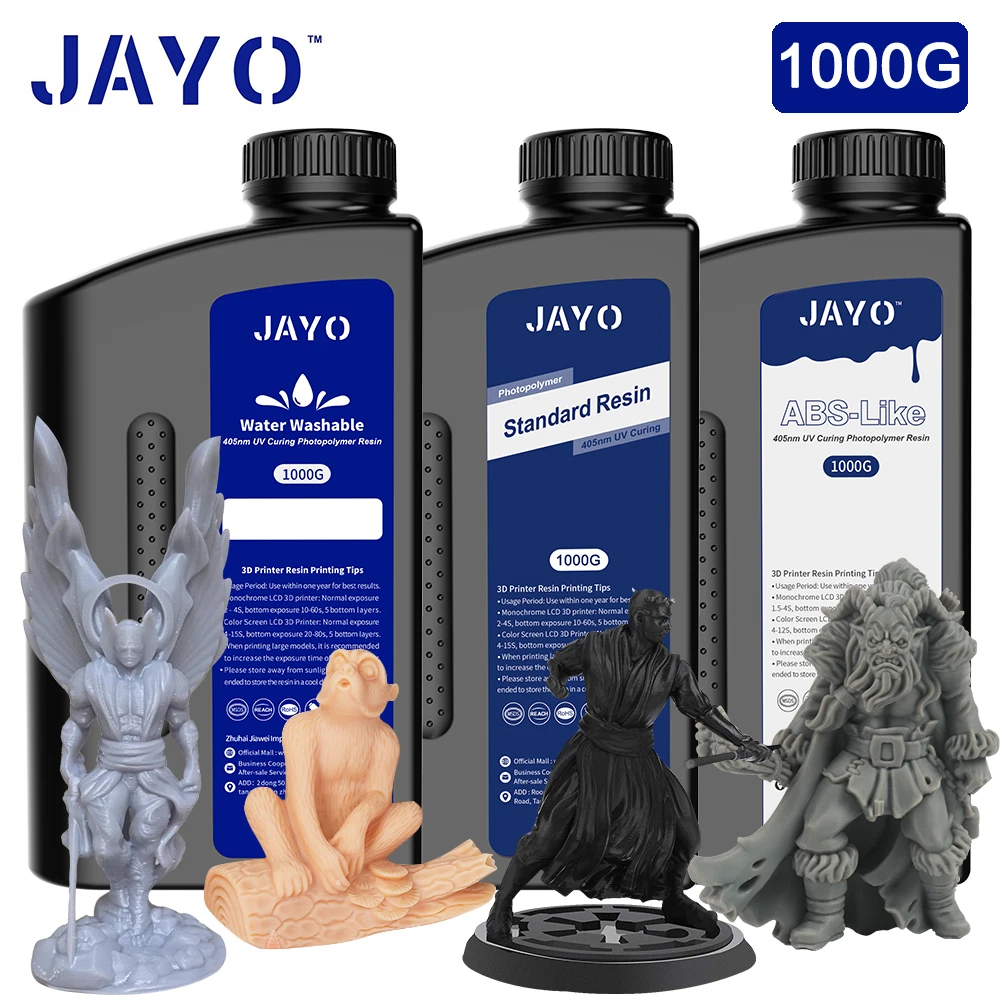JAYO 3D 樹脂 1 キロ標準/ABS のような/水洗浄液体フォトポリマー 405nm UV 樹脂フォトン液晶 3D プリンタ印刷材料