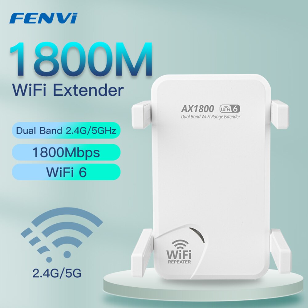 FENVI WiFi6 AX1800 ワイヤレスリピーターデュアルバンド 2.4G/5GHz 802.11AX ギガビット Wi-Fi 6 エクステンダー長距離信号拡張ブースター