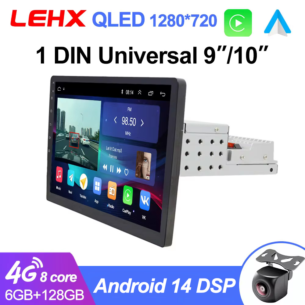 LEHX Pro 8 Core Android 14 1din 9" 10" Car radio Multimedia Video Player For Volkswagen Nissan Hyundai Kia toyota Carplay gps