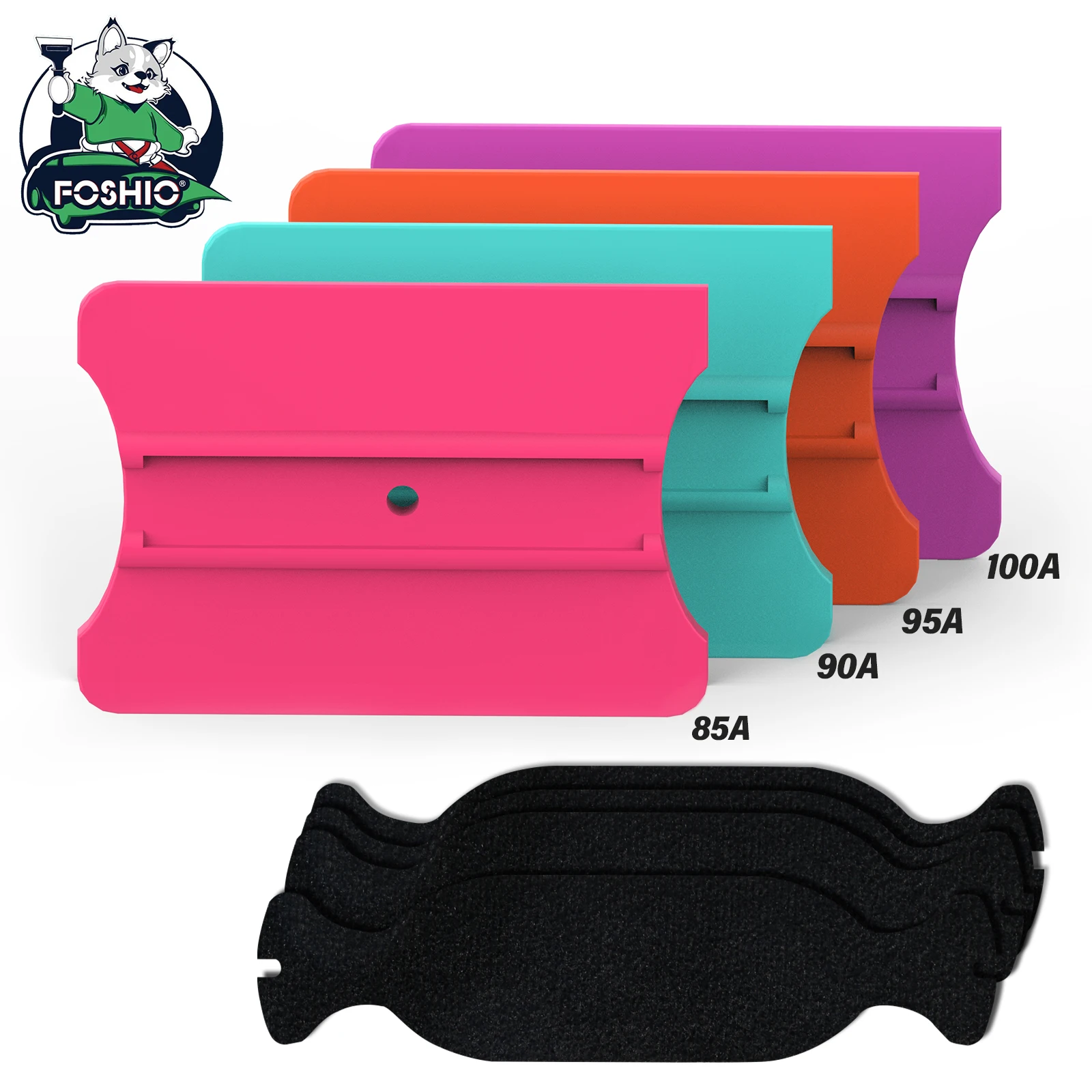 FOSHIO ウィング形状ハードカードスイッチスクレーパーエッジ保護フェルトカーボンフィルムビニールカーラッピングウィンドウティントウォータースキージ