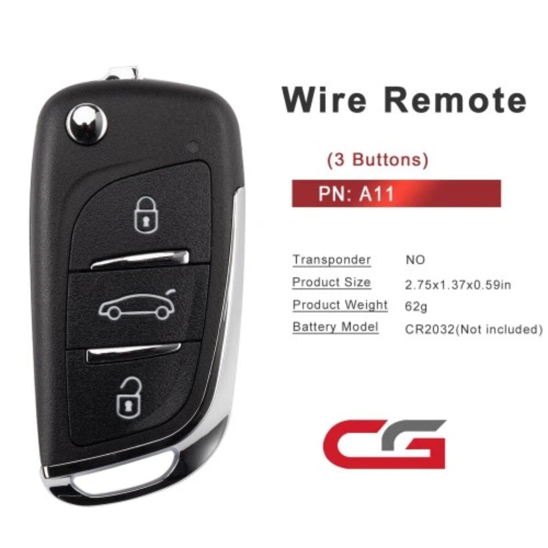 CG A11DS 3 ボタンワイヤーリモート CGDI K2 リモートキープログラマで使用 5 ピース/ロット
