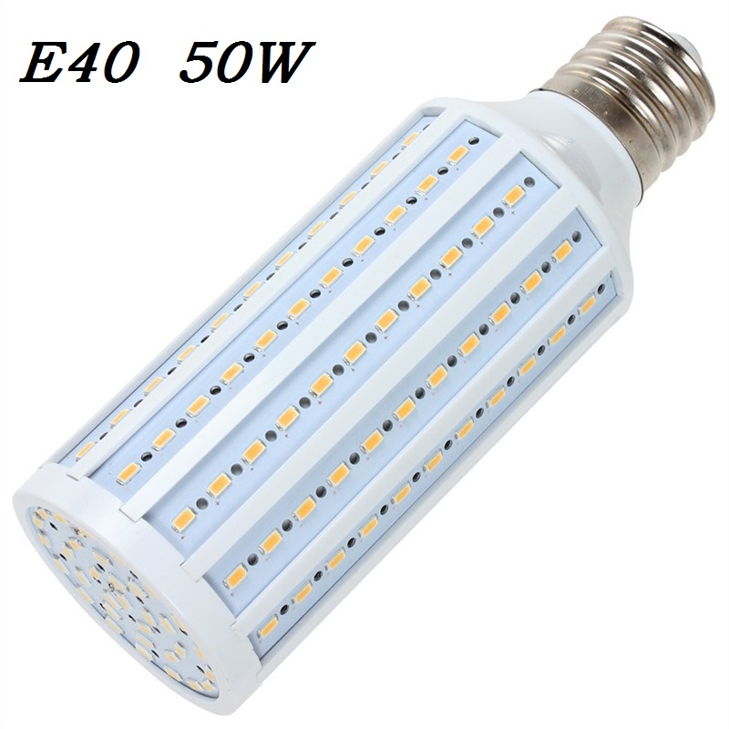 高輝度 50 ワット LED 電球 E40 LED ライト 165 LED 5730 SMD LED コーンランプ AC110/220V ウォームホワイトクールホワイト送料無料 1 個