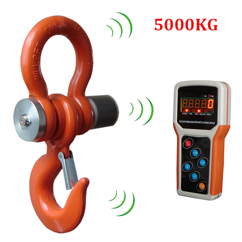5000 キロワイヤレスデジタルクレーンスケールヘビーデューティ工業用電子吊りスケールハンドヘルドメーター 5T