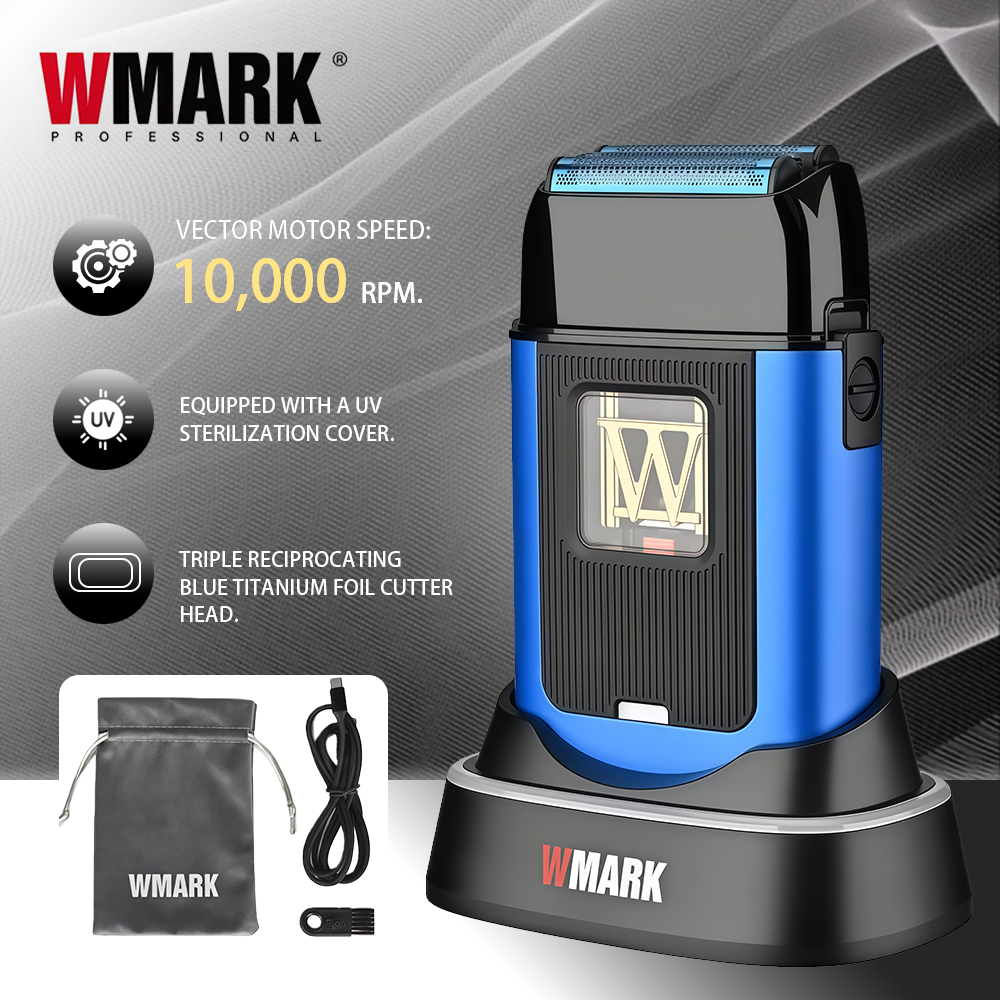 WMARK シェーバー電動ヒゲトリマー往復式シェービングマシン 10000 RPM 紫外線消毒シェーバー男性用 NG-XS1 UV