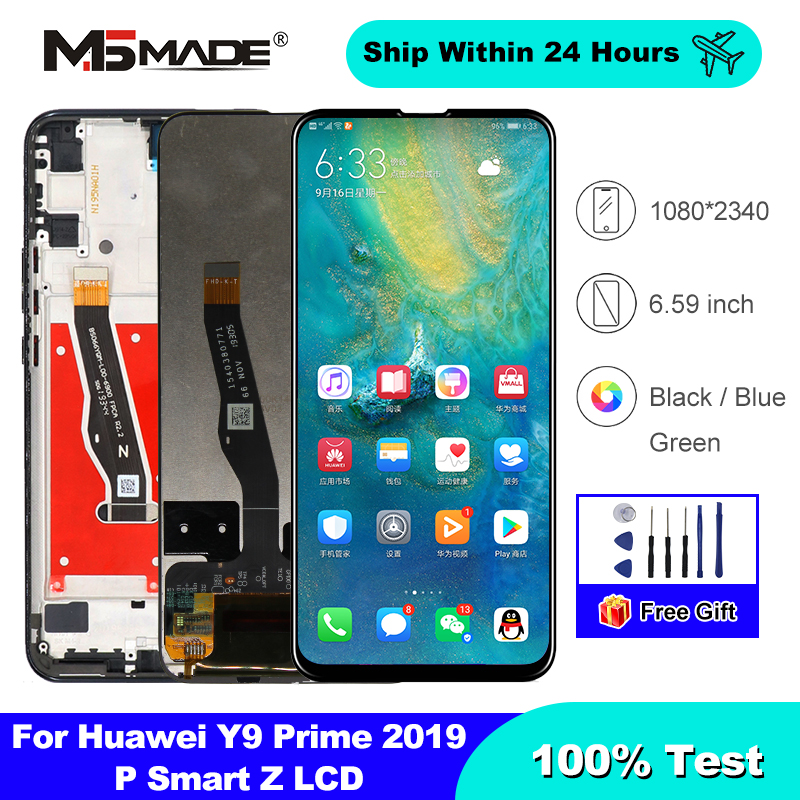 6.59 "Huawei 社 P スマート Z 液晶 Y9 プライム 2019 ディスプレイ STK-LX1 Lcd タッチスクリーンデジタイザ交換部品 P スマート Z ディスプレイ