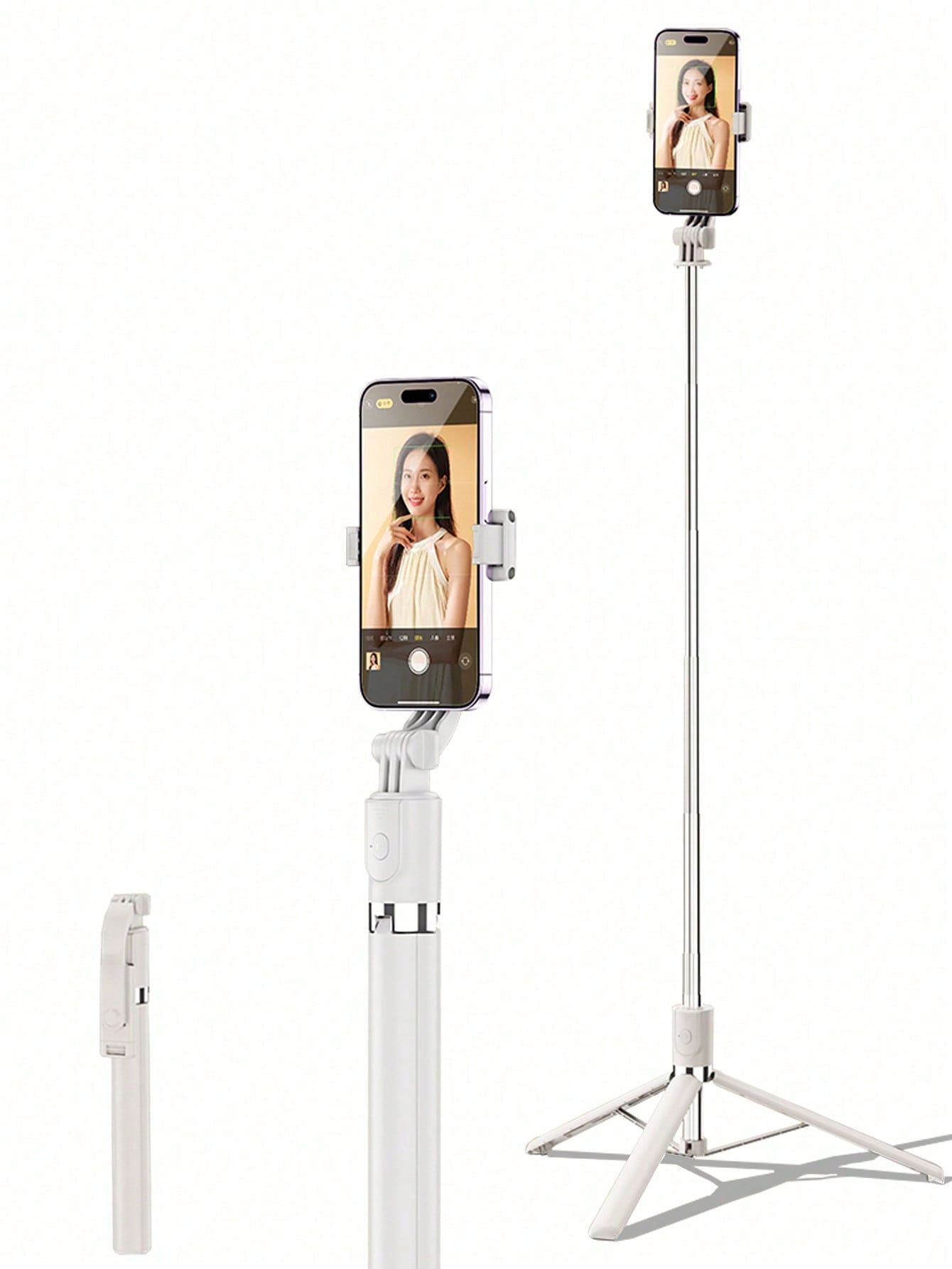 1700 ミリメートル Selfie スティックワイヤレス Selfie スティック電話三脚拡張可能なスタンド折りたたみ一脚スマートフォン用バランス安定撮影