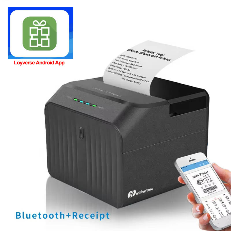 デスクトップ 58 ミリメートルサーマルレシートプリンタ Bluetooth/USB 請求書チケット POS プリンタサポート Loyverse Android Windows システムスマートフォン PC