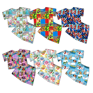 2026 新着キッズボーイズ Tシャツカスタマイズボーイズプリントパッチポケットショート Tシャツ少年少女夏