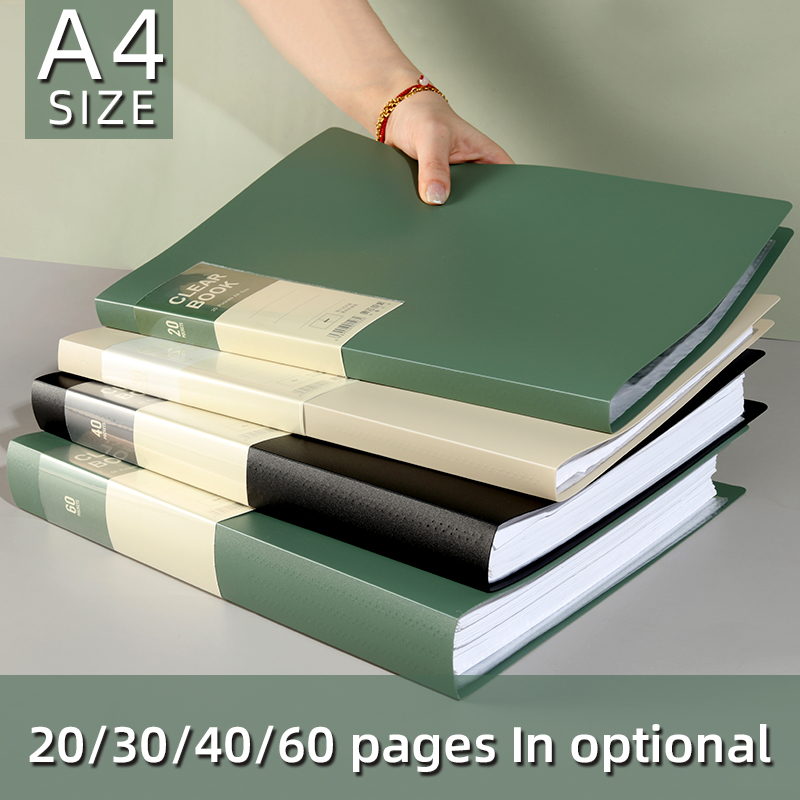 A4サイズ横開き式書類フォルダー、多層透明オーガナイザー、楽譜バインダー（仕切り付き、20/30/40/60ページ対応）