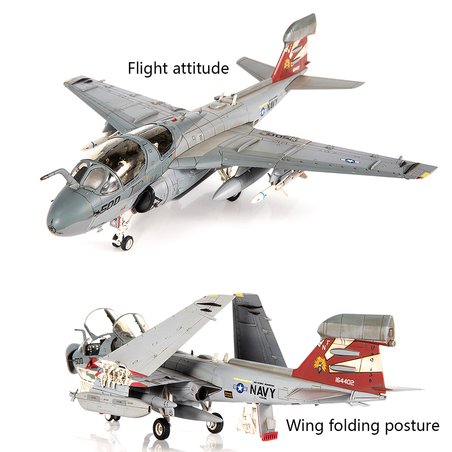 JCW 1/72 アメリカ海軍 EA-6B 電子戦航空機 VAQ-136 2012 静的合金航空機モデル