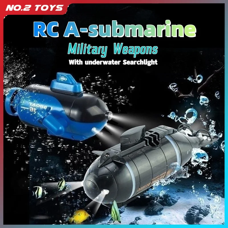 リモコン潜水艦 LED ライト電気水ボート RC 船シミュレーション潜水艦水中モデル男の子のおもちゃ子供のギフト